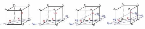 Построить сечение параллелепипеда АВСДА1В1С1Д1 плоскостью, проходящей через точки М,- середина АВ, К