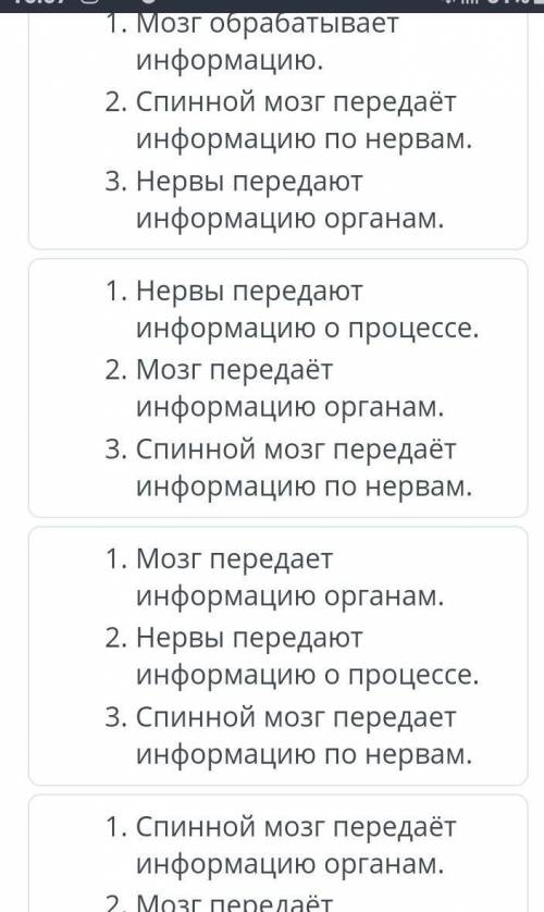 Выбери из предложных вариантов верное обозначения на схеме оргонов нервной системы и их функци​