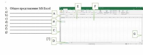 Опишите общее представление MS Excel. Список слов: Полосы прокрутки, Ярлыки листов, Строка формул, А