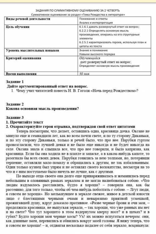 Решите СОР по литературе вас. от очень