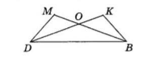 Треугольник DOB-равнобедреный BD основание (угол MDB)=(угол KBD) докажите то что(угол DBM) = (угол п