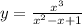 y=\frac{x^{3} }{x^{2} -x+1} \\