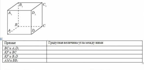 В кубе ABCDA1B1C1D1 точки К и F середины рёбер А1В1 и В1С1 соответственно М и Р точки пересечения ди