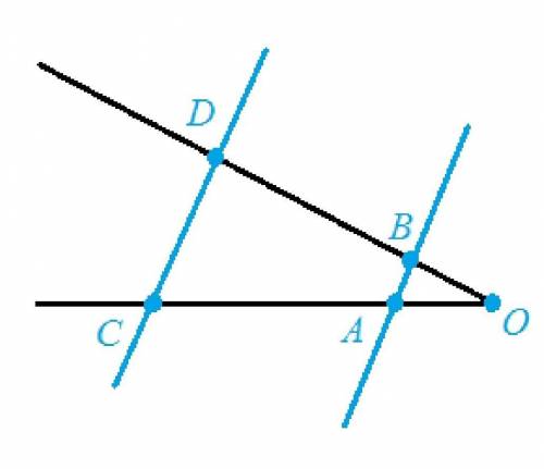 Дано: AB//CD; OA=2 см;AC=4 см; BD=6 см.Найти: BO.​