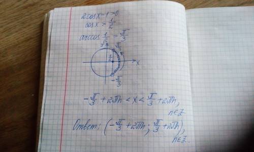 2cosx-1>0 Надо решить уравнение?!​