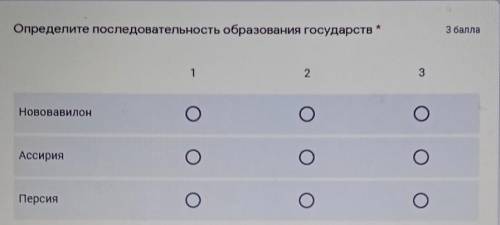 Определите последовательность образования государств​