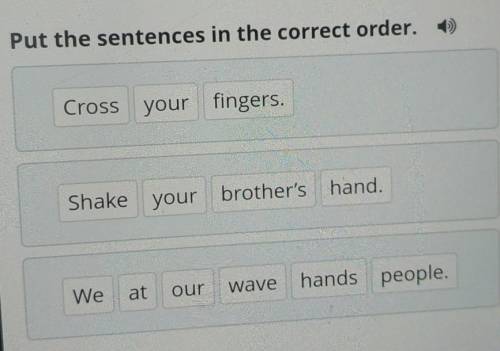 Put the sentences in the correct order.​