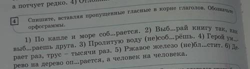 Спишите вставляя пропущенные гласные в корне глаголов.Обозначьте орфограммы.​