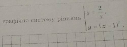 Розв'яжіть графічно систему рівнянь! До тьь