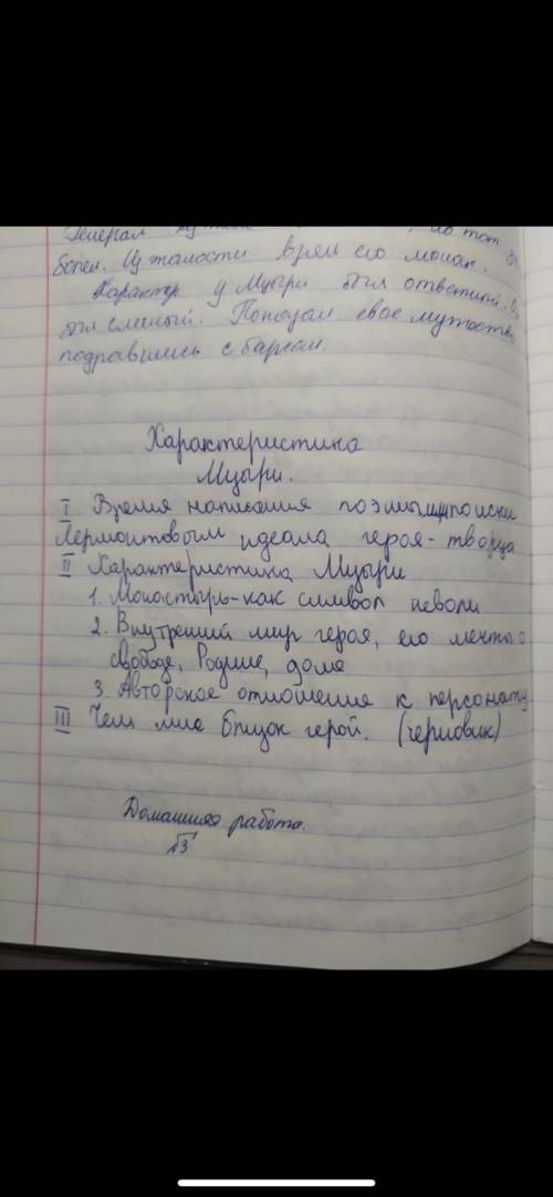 Сочинение по литературе не тему «характеристика Мцыри» 8 класс по плану