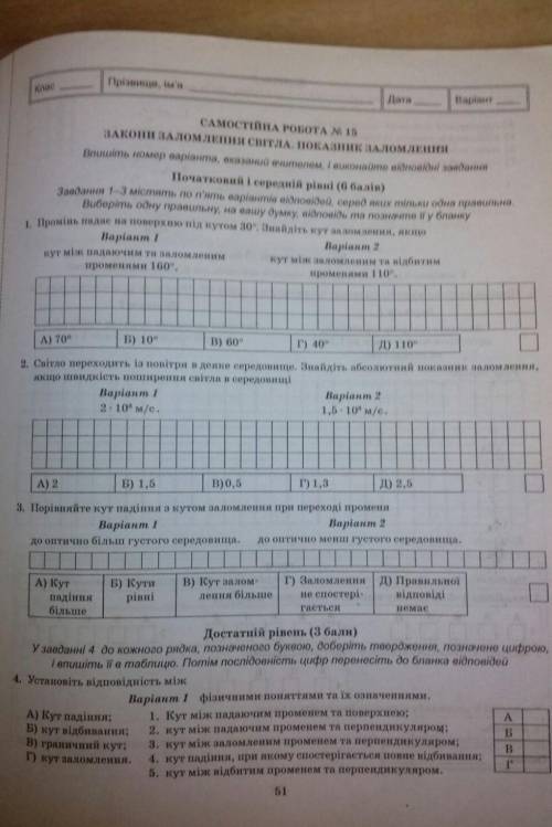 БУДЬ ЛАСКА 1 ВАРІАНТ ТЕРМІНОВО​