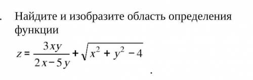 Построить график области определения функции ​