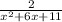 \frac{2}{x^2 + 6x + 11}