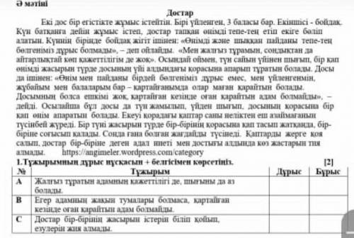 Тұжырымның дұрыс нұсқасын + белгісімен көрсетіңіз Жалғыз тұратын адамның