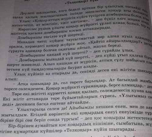 ЖАЗЫЛЫМ 6-тапсырма. Диалогті монологке айналдырып жаз. Мәтіндегі көркем тілді сақта.​