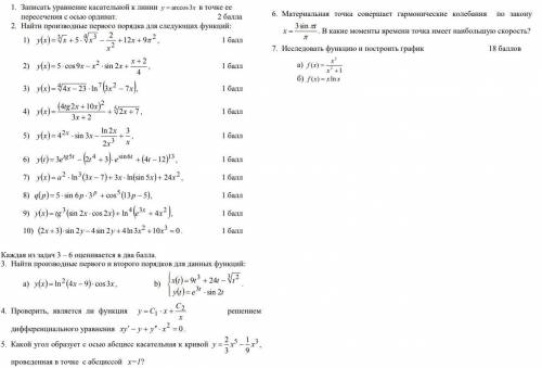 Дифференциальное исчисление функции одной переменной