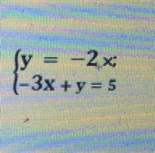 Решите систему уравнений графическим -3x+y=5