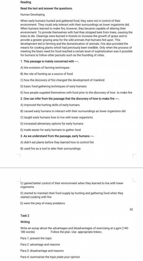 Sample questions and mark scheme Tasks for the Summative Assessment for Term 2Английский соч
