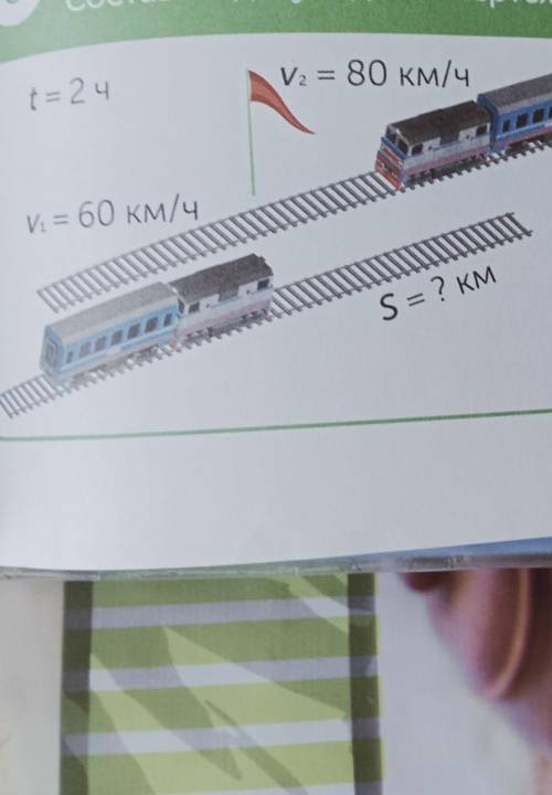 ДОМАШНЕЕ ЗАДАНИЕ 8Решизадачу.V2 = 80 км/чt= 2 чV = 60 км/чПОЧЕМУНАЗОВИОБЪЯСНИS = ? кмРассмотри рисун