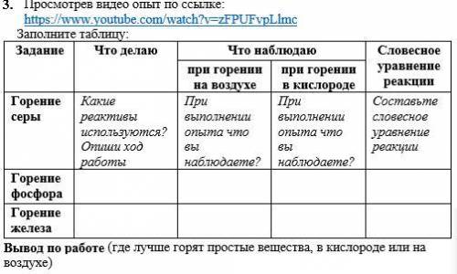 Заполните таблицу. ВСЕ НА ФОТО