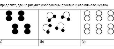 Опредилите где на рисунке изображены простые и сложные вещества у меня соч☹​