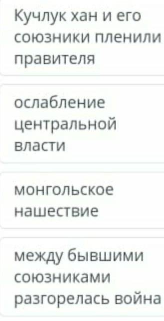 Соотнесите государства с причинами тх распада ​