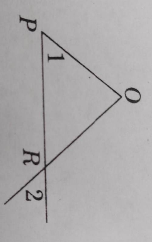 2. Треугольник POR —равнобедренный с основанием PR.Чему равен угол1, если угол2= 42°?​