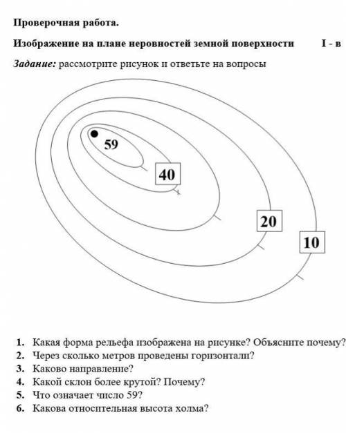 1.Какая форма рельефа изображена на рисунке? Объясните почему? 2.3.4.5.​