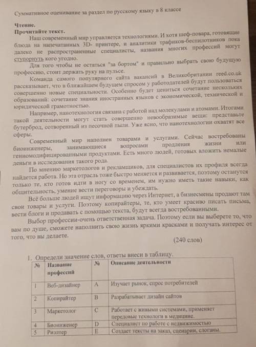 суммативное оценивание ЗА ЧЕТВЕРЬ