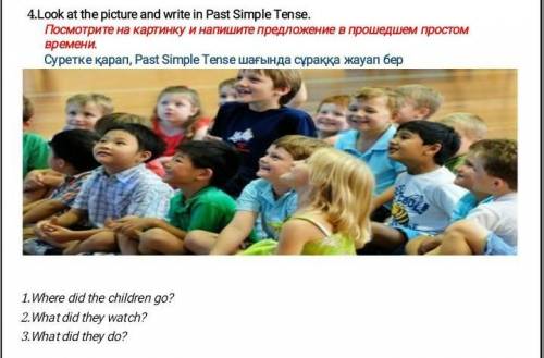 Lookat the picture and write in Past Simple Tense