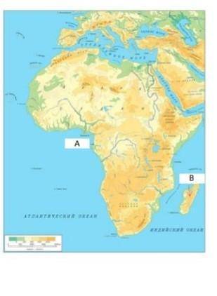 Определите части мирового океана отмеченные буквами A,B​