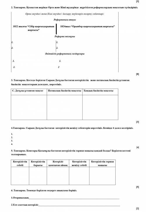 Сырым Датұлы бастаған  көтерілістің жеңілу себептерін көрсетіңіз. Кемінде 4 дәлел келтіріңіз ТЖБ