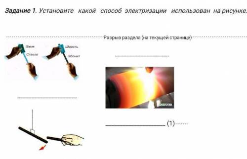 Задание 1. Установите какой электризации использован на рисунке