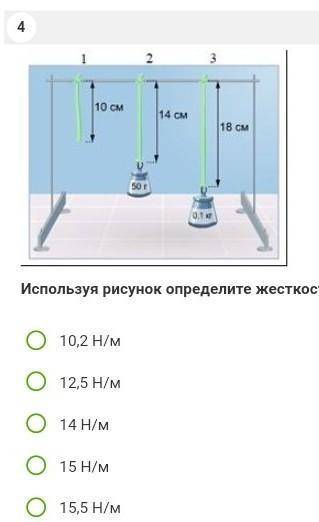 Определить жесткость пружины по рисунку ВАС​