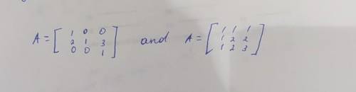 Problema: Invert these matrices A by thegauss Jordan method starting with [AI] :​