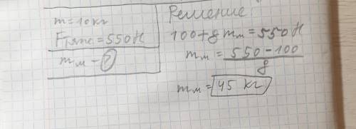 Пружине, 2. Мальчик держит на плечах груз массой 10 кг. Определите массу мальчика, если его весвмест