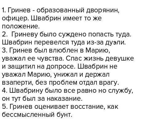 Проанализируйте отношение Гринева и Швабрина к Маше после взятия Пугачевым крепости. На что готов ка