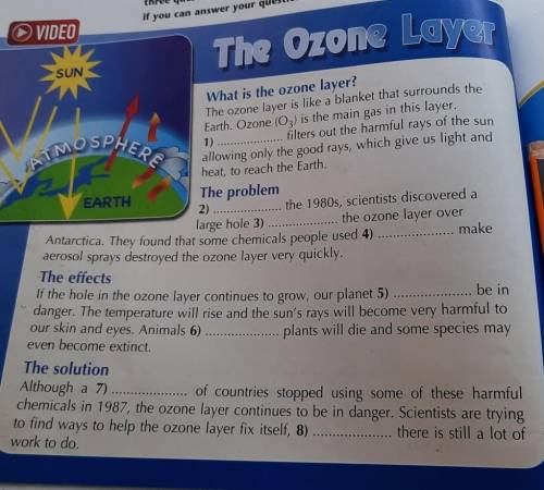 What do you know about the hole in the ozone layer? What elsewould you like to know about it? Writet