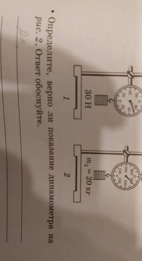 Определите положение стрелки динамометра на рисунке 14 правило сложения сил действующих на него Нари