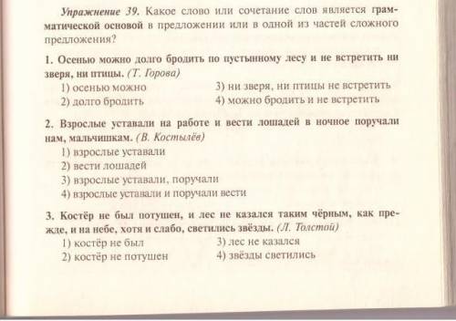 Какое слово или сочетание слов является грамматической основой в предложении или водной из частей сл