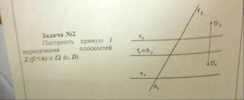 Задача на нахождение линии пересечения плоскостей.