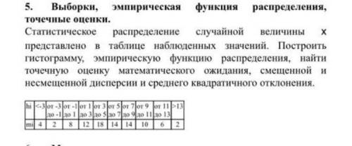 Выборки, эмпирическая функция распределения.