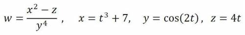 HELP Учитывая следующую информацию, используйте правило цепочки(Chain Rule) для определения /: