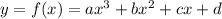 y=f(x)=ax^{3}+bx^{2}+cx+d