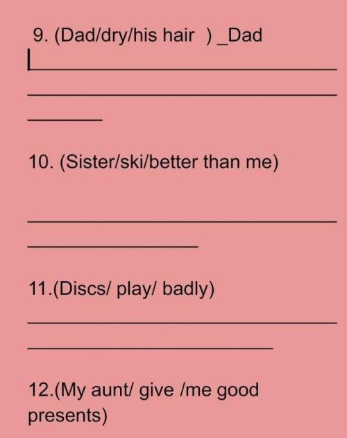 Make positive present simple sentences: Заранее ​