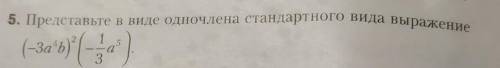 5. Представьте в виде одночлена стандартного вида выражение​