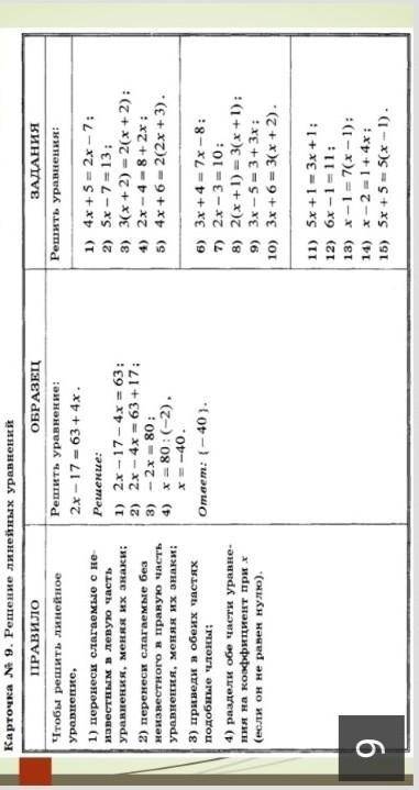сделать линейные уравнения по математике​