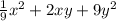 \frac{1}{9}x^{2}+2xy+9y^{2}