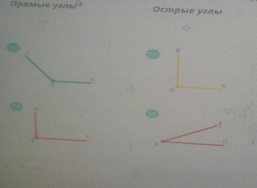 Крепление аредели виды углов. Перенеси изображения к подходящему определенПрямые углыострые углыТупы