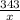 \frac{343}{x}